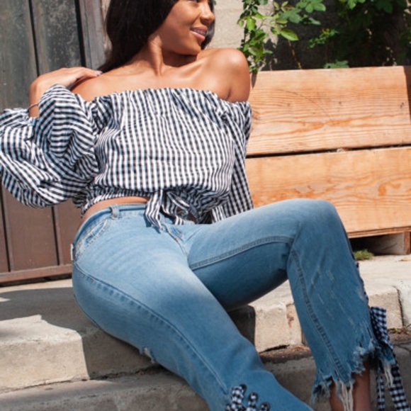 Pants - JEANS WITH CUTE TOP SET